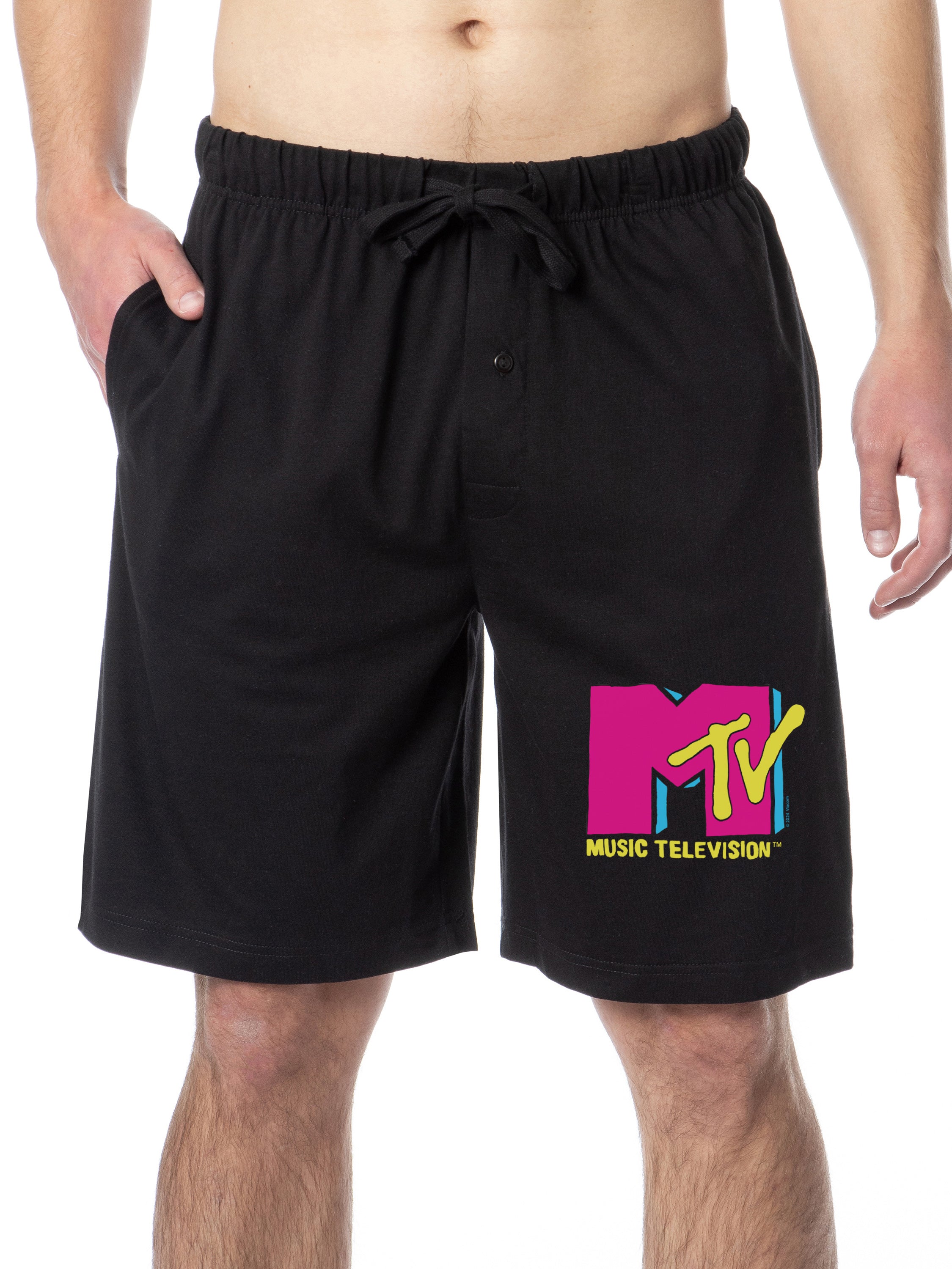 MTV Mens' Music Television Logo  Sleep Lounge Pajama Shorts