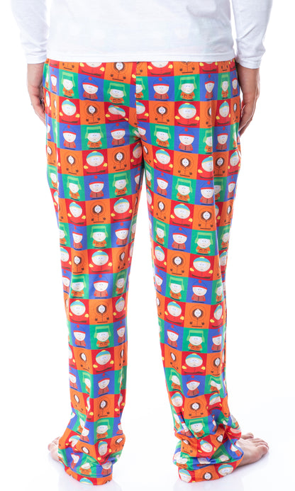 South Park Mens' Square Print Stan Kyle Cartman Kenny Sleep Pajama Pants
