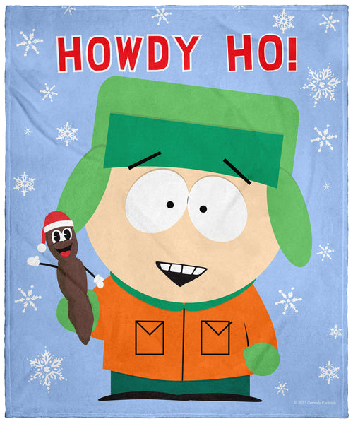 South Park Mr. Hanky and Kyle Holiday Howdy Ho Silk Touch Plush Throw Blanket