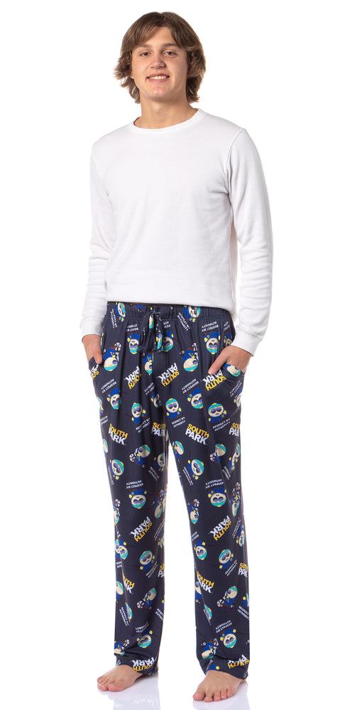 South Park Men's Cartman You Will Respect My Authority Tossed Print Sleep Pajama Pants For Adults