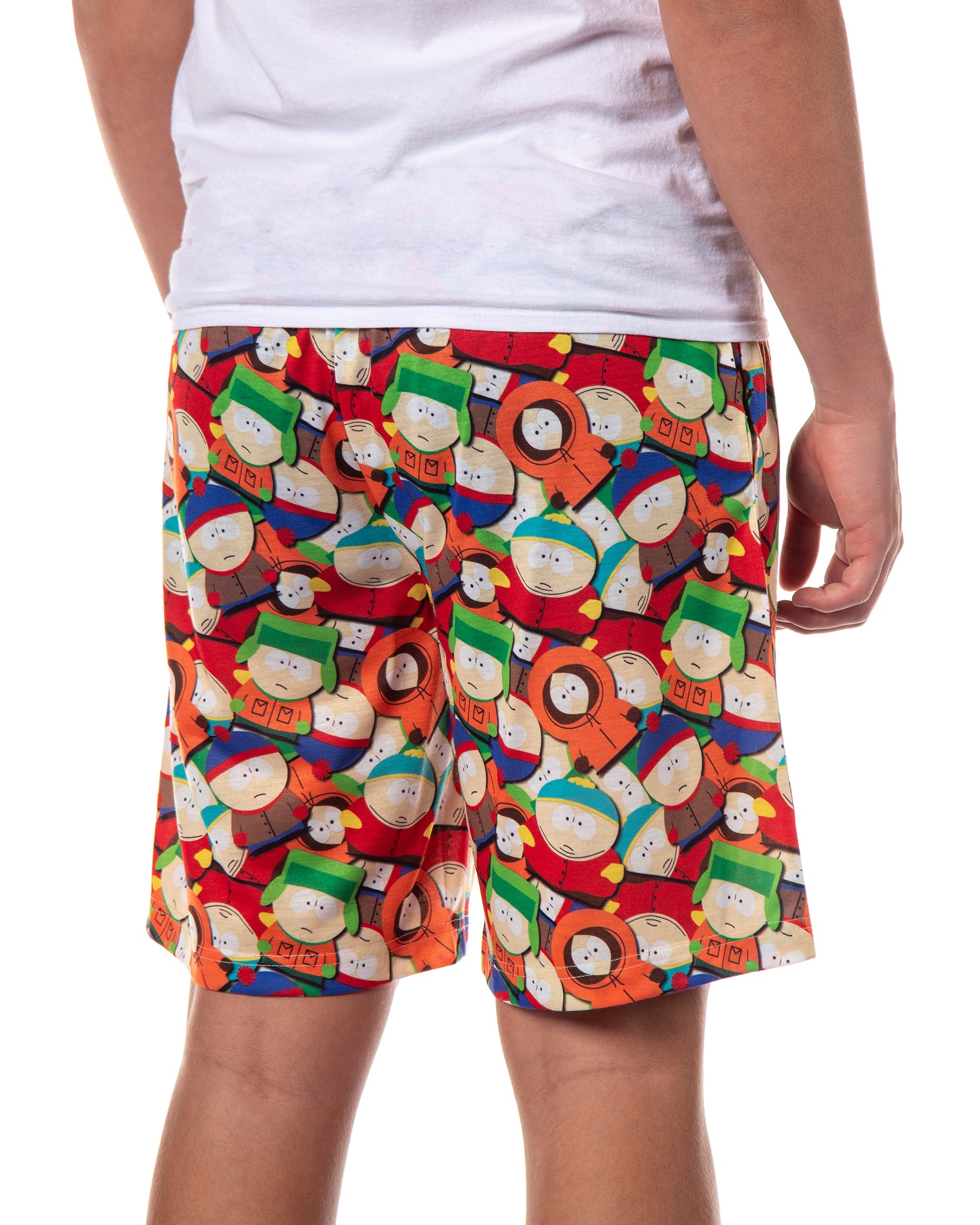 South Park Pajamas Men's Eric Kyle Kenny Stan Pile Up Lounge PJ Shorts