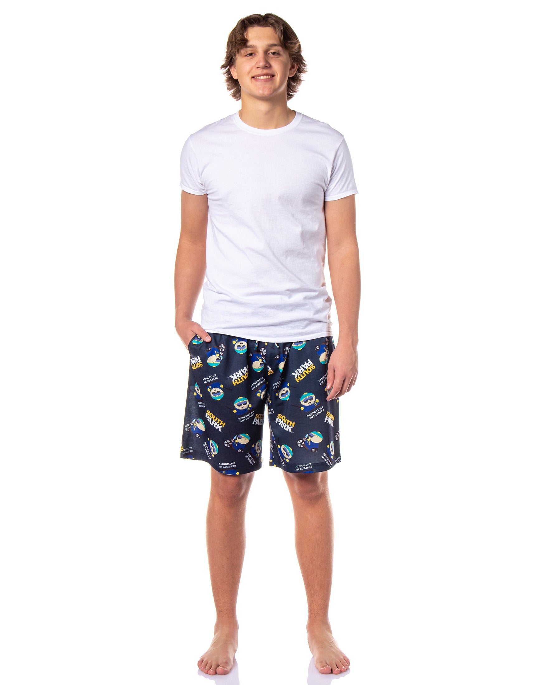 South Park Pajamas Men's Eric Cartman Respect My Authority PJ Shorts