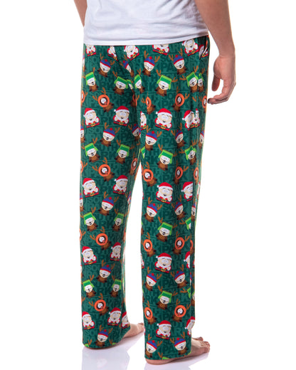 South Park Pajama Pants Men's Santa Cartman and Reindeer Lounge Bottoms