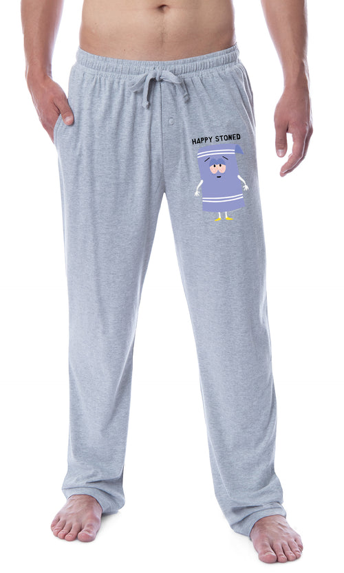 South Park Men's TV Show Towelie Happy Stoned Sleep Pajama Pants (X-Large)