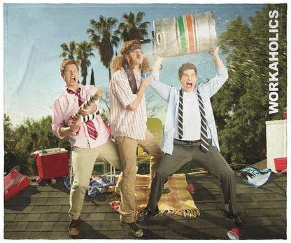 Workaholics Beer Time Silk Touch Plush Fleece Throw Blanket Wall Scroll