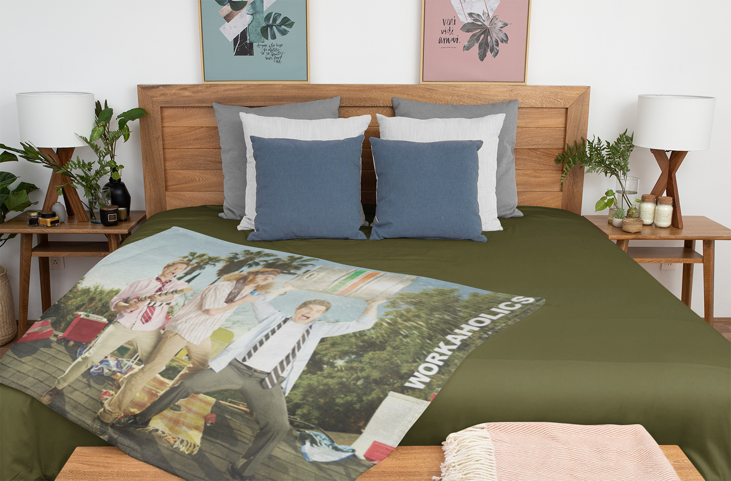 Workaholics Beer Time Silk Touch Plush Fleece Throw Blanket Wall Scroll
