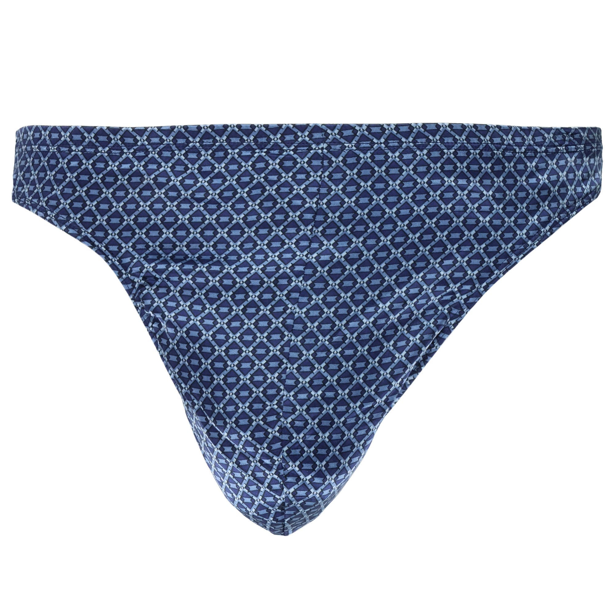 Men's Stretch Silk Thong Diamond Pattern Adult Underwear G-String