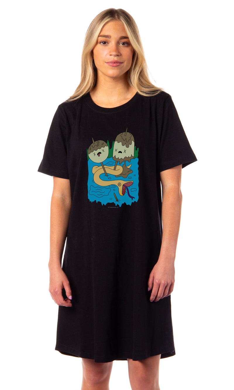 Adventure Time Women's Marceline's Rock Shirt Pajama Dorm Sleep Shirt Nightgown