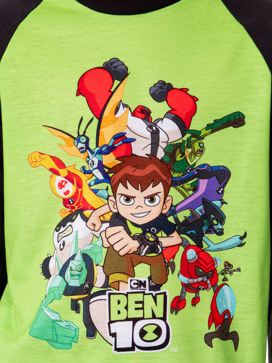 Ben 10 Boys' Cartoon TV Series Omnitrix Characters Aliens Pajama Set (10/12)