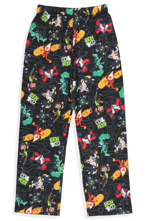 Ben 10 Boys' Cartoon Omnitrix Characters Aliens Tossed Print Sleep Pajama Pants (4/5)