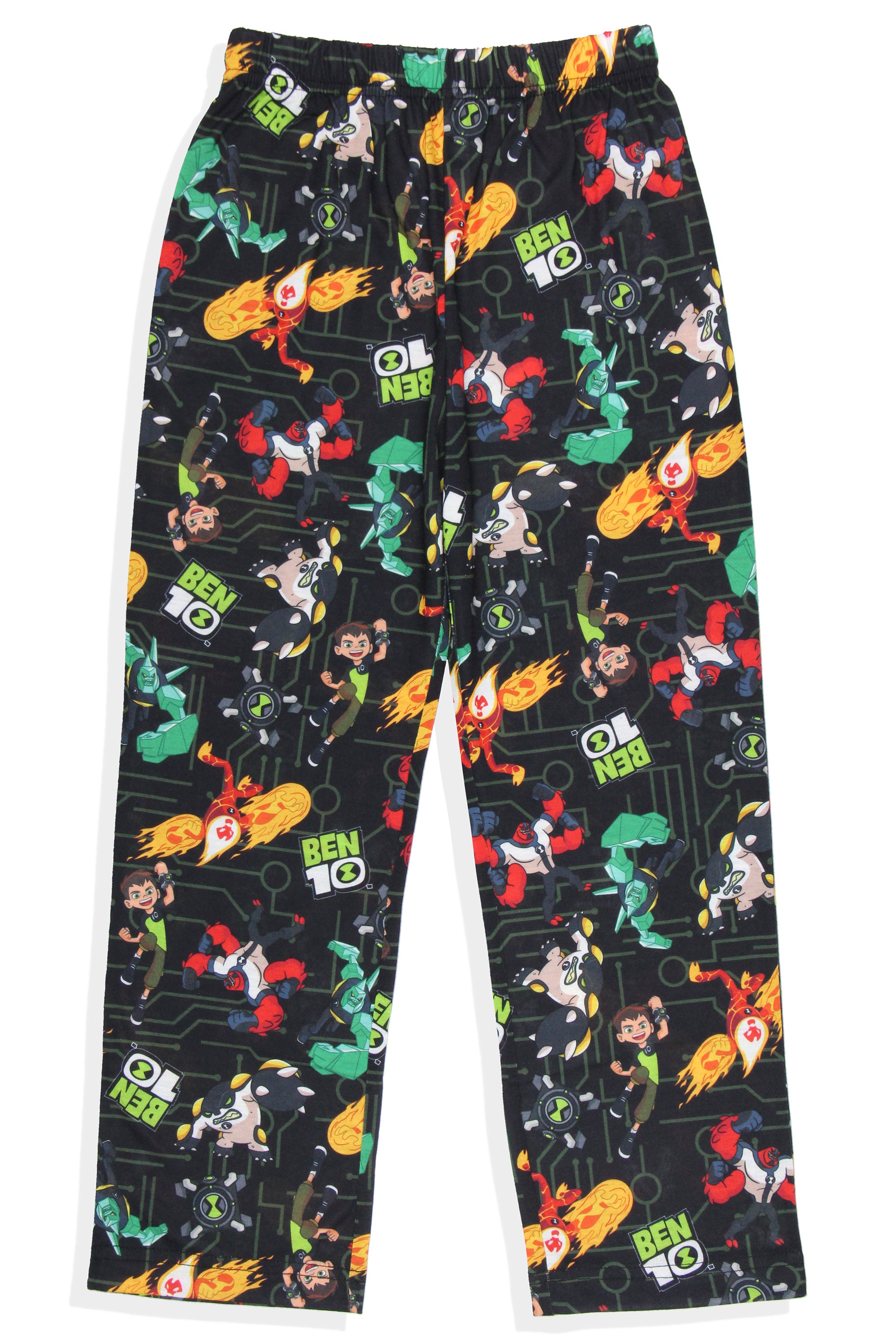 Ben 10 Boys' Cartoon Omnitrix Characters Aliens Tossed Print Pajama Pants