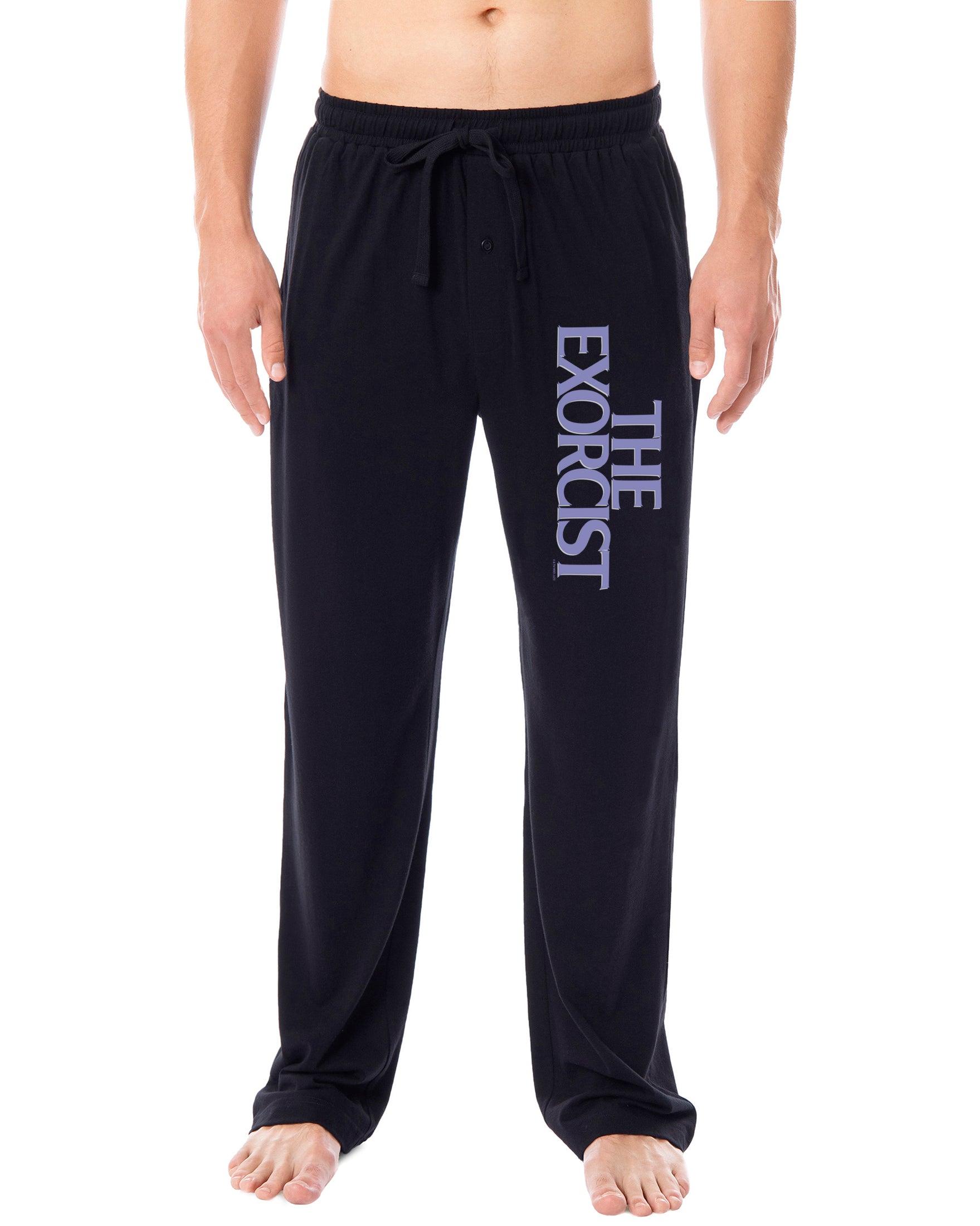 The Exorcist Mens' Horror Movie Title Logo Sleep Lounge Pajama Pants