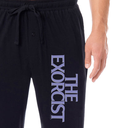 The Exorcist Mens' Horror Movie Title Logo Sleep Lounge Pajama Pants