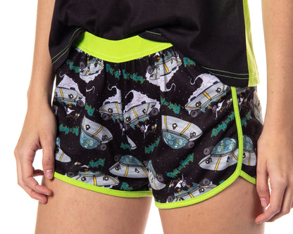Rick and Morty Womens' TV Series Show Characters Sleep Pajama Set Shorts