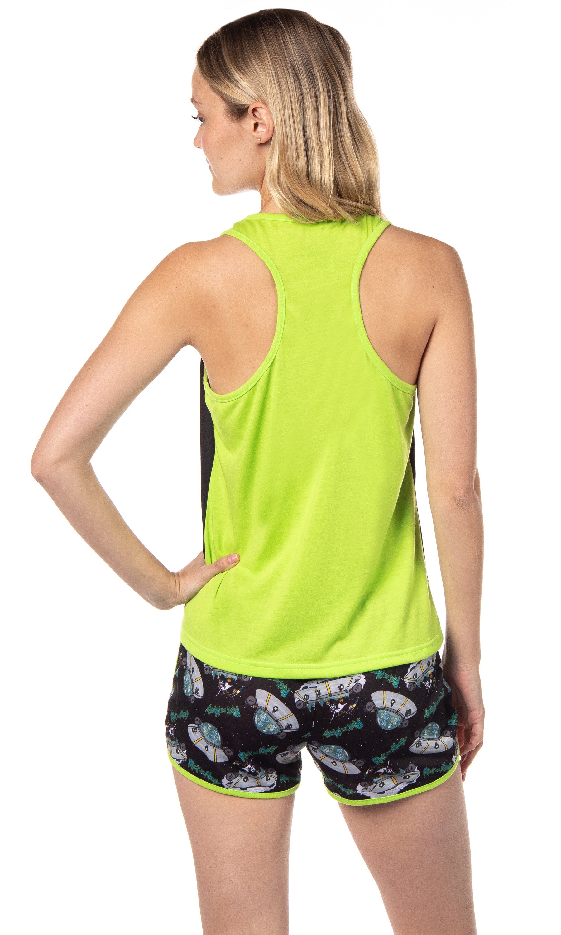 Rick and Morty Womens' TV Series Show Characters Sleep Pajama Set Shorts