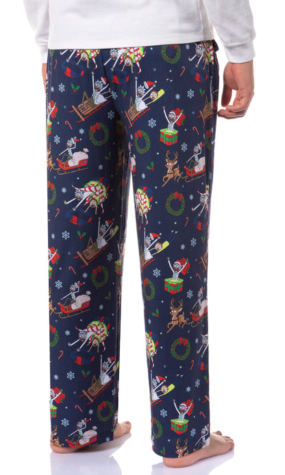 Rick and Morty Men's Christmas Sleep Tossed Print Pajama Pants