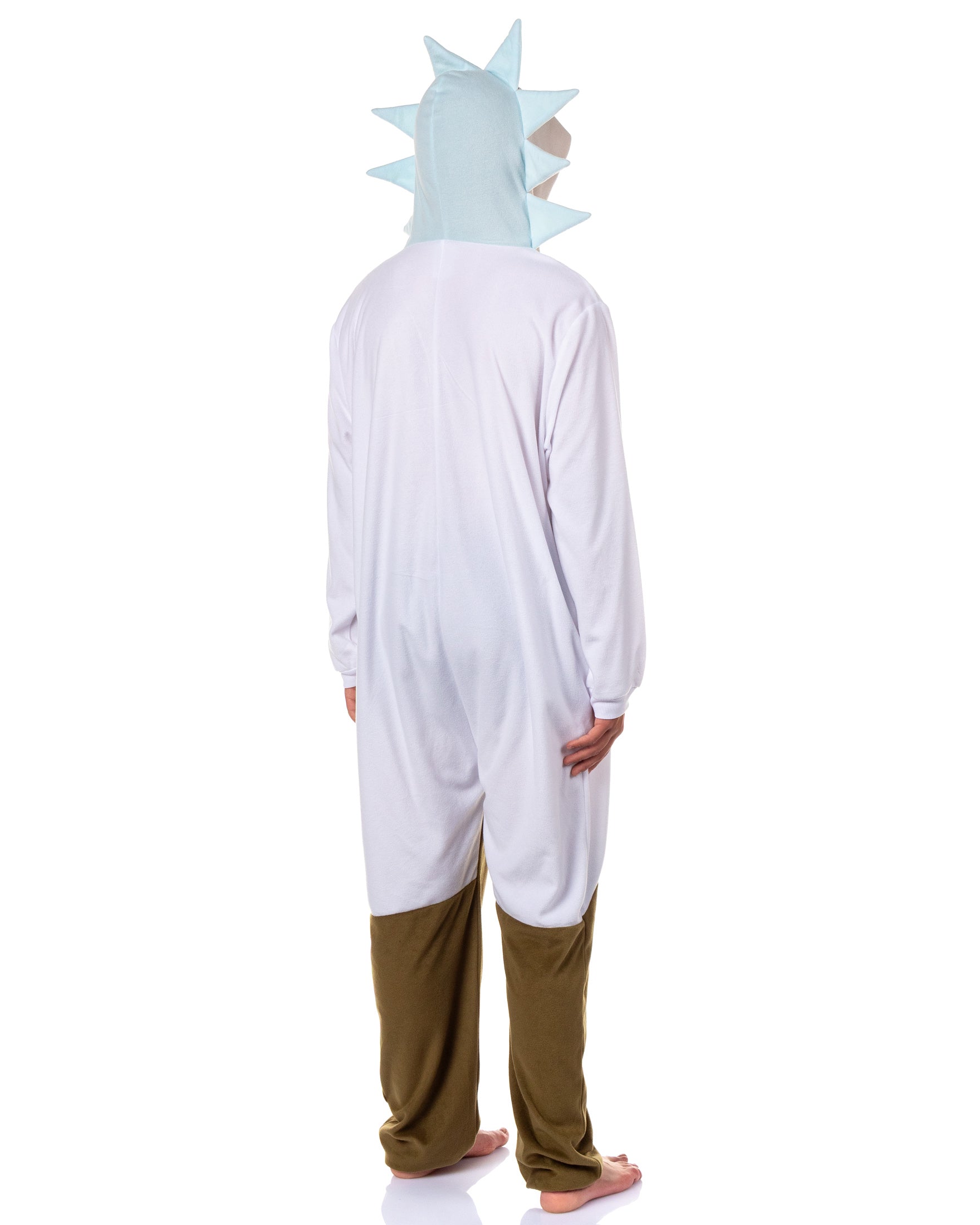 Rick and Morty Union Suit Men's Rick One Piece Hooded Costume Pajama (4XL/5XL)