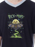 Rick and Morty Mens' TV Show Series Drunk Spaceship Sleep Pajama Shirt