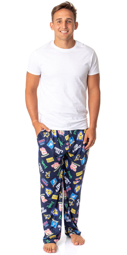 Ted Lasso Mens' TV Series Show Symbols s Believe Sleep Pajama Pants (Large)