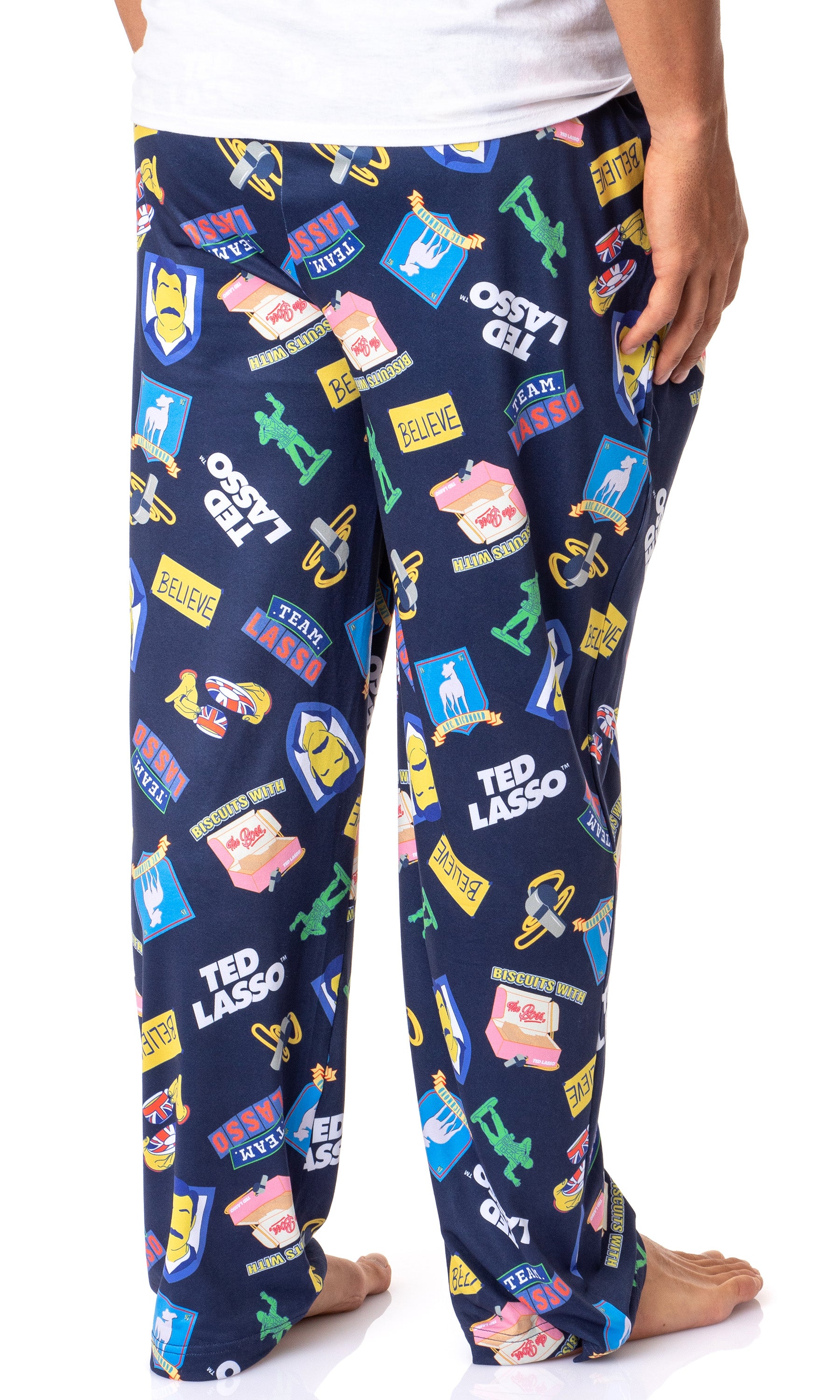 Ted Lasso Mens' TV Series Show Symbols Believe Sleep Pajama Pants