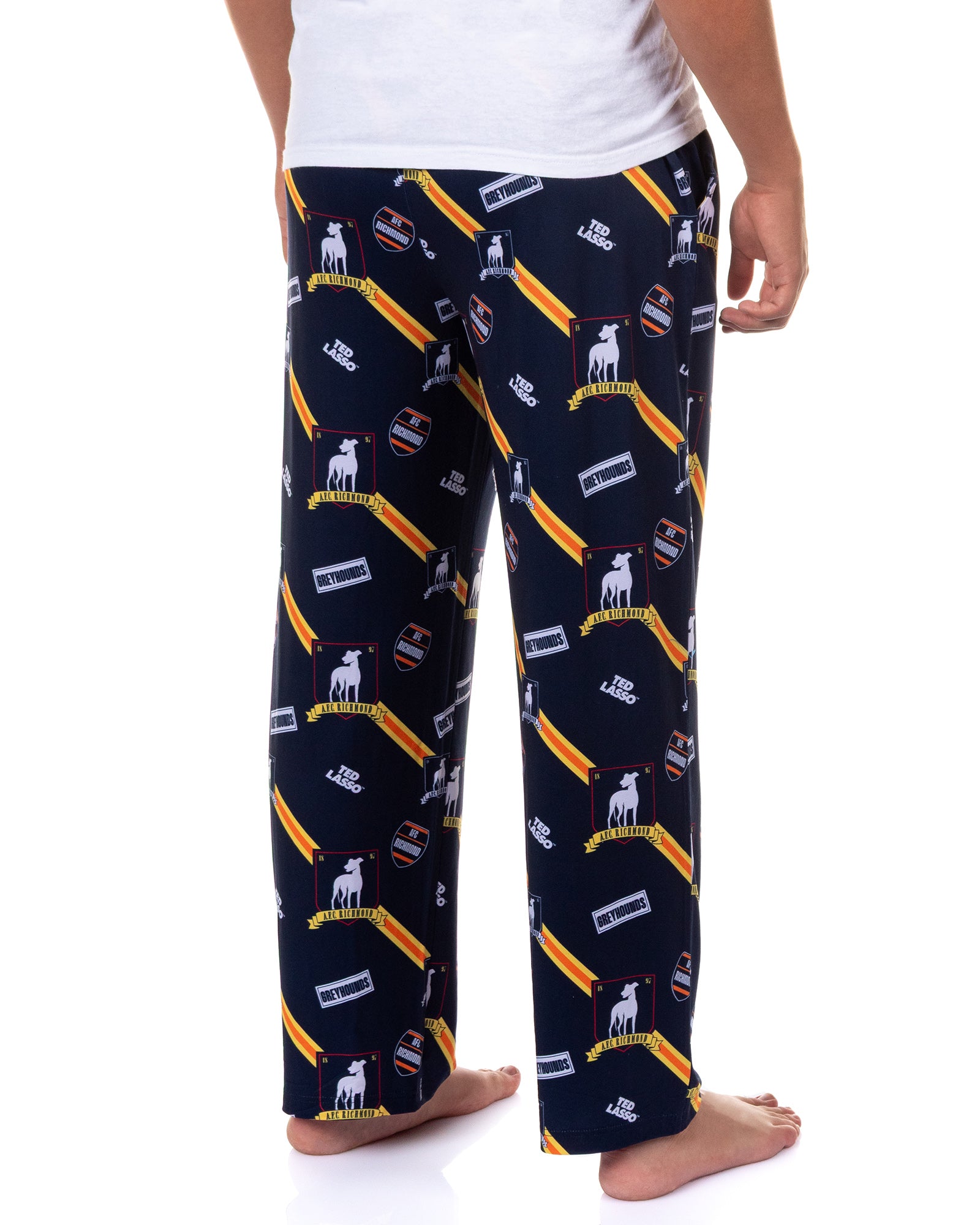 Ted Lasso AFC Richmond Pajama Pants Men's Allover Logo Loungewear Bottoms