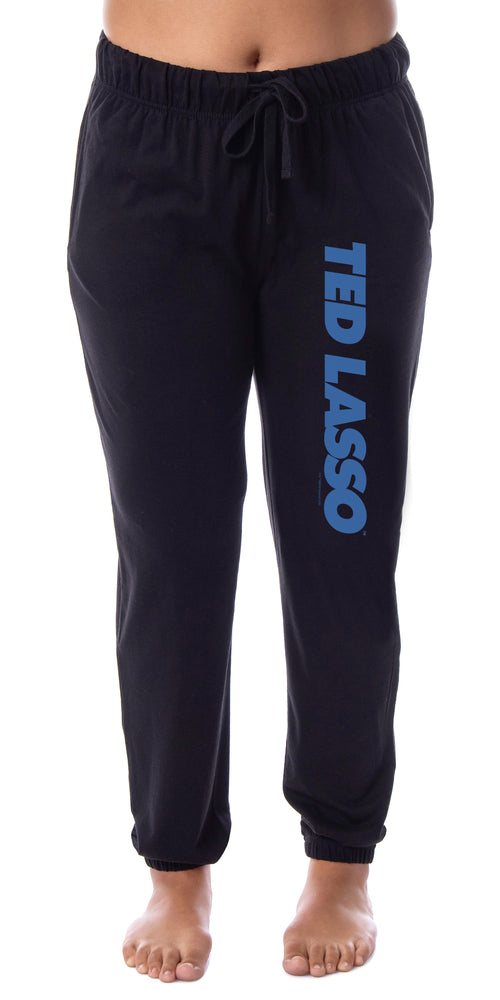 Ted Lasso Womens' TV Series Show Title Logo Sleep Jogger Pajama Pants