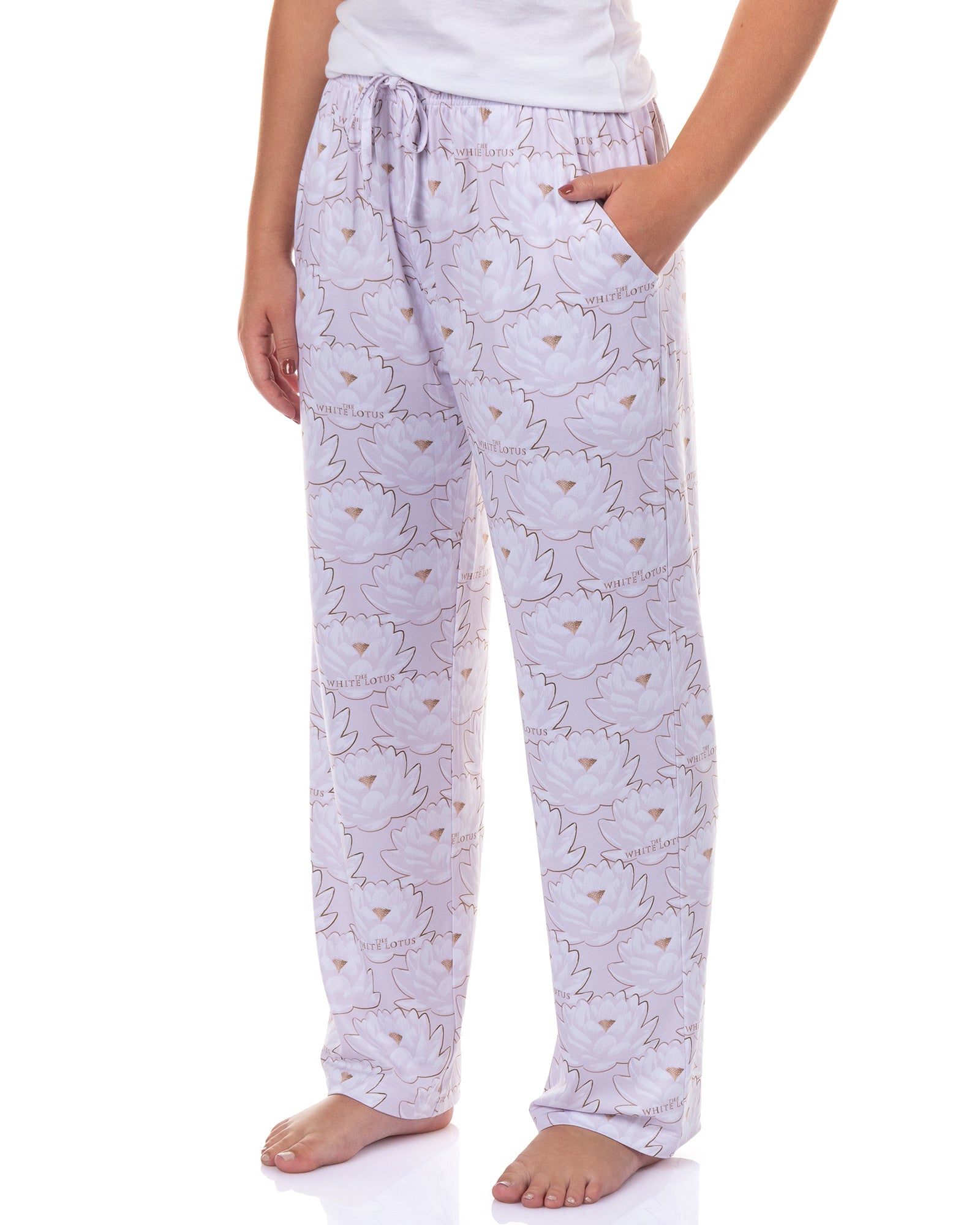 The White Lotus Pajamas Women's Allover Flower Design Lounge Sleep Pant