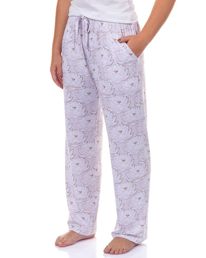 The White Lotus Pajamas Women's Allover Flower Design Lounge Sleep Pant