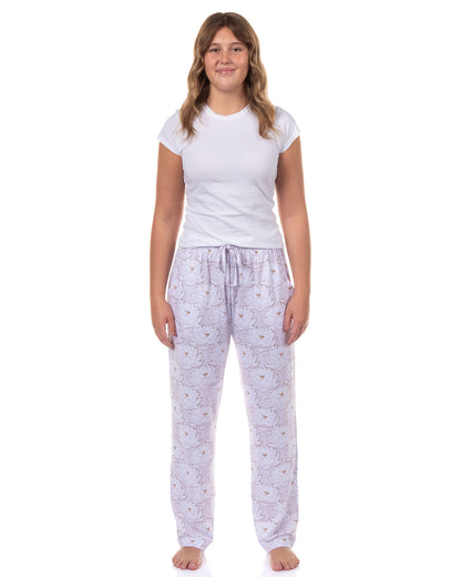 The White Lotus Pajamas Women's Allover Flower Design Lounge Sleep Pant