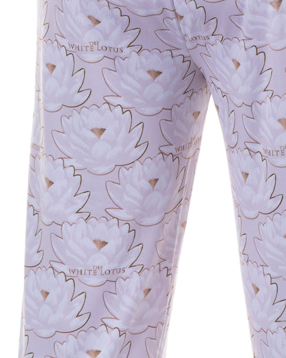 The White Lotus Pajamas Women's Allover Flower Design Lounge Sleep Pant