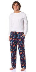 The Year Without a Santa Claus Men's Snow Heat Miser Tossed Print Sleep Pajama Pants For Adults (Small)