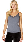 Intimo Womens Soft Knit Sleep Cami with Lace