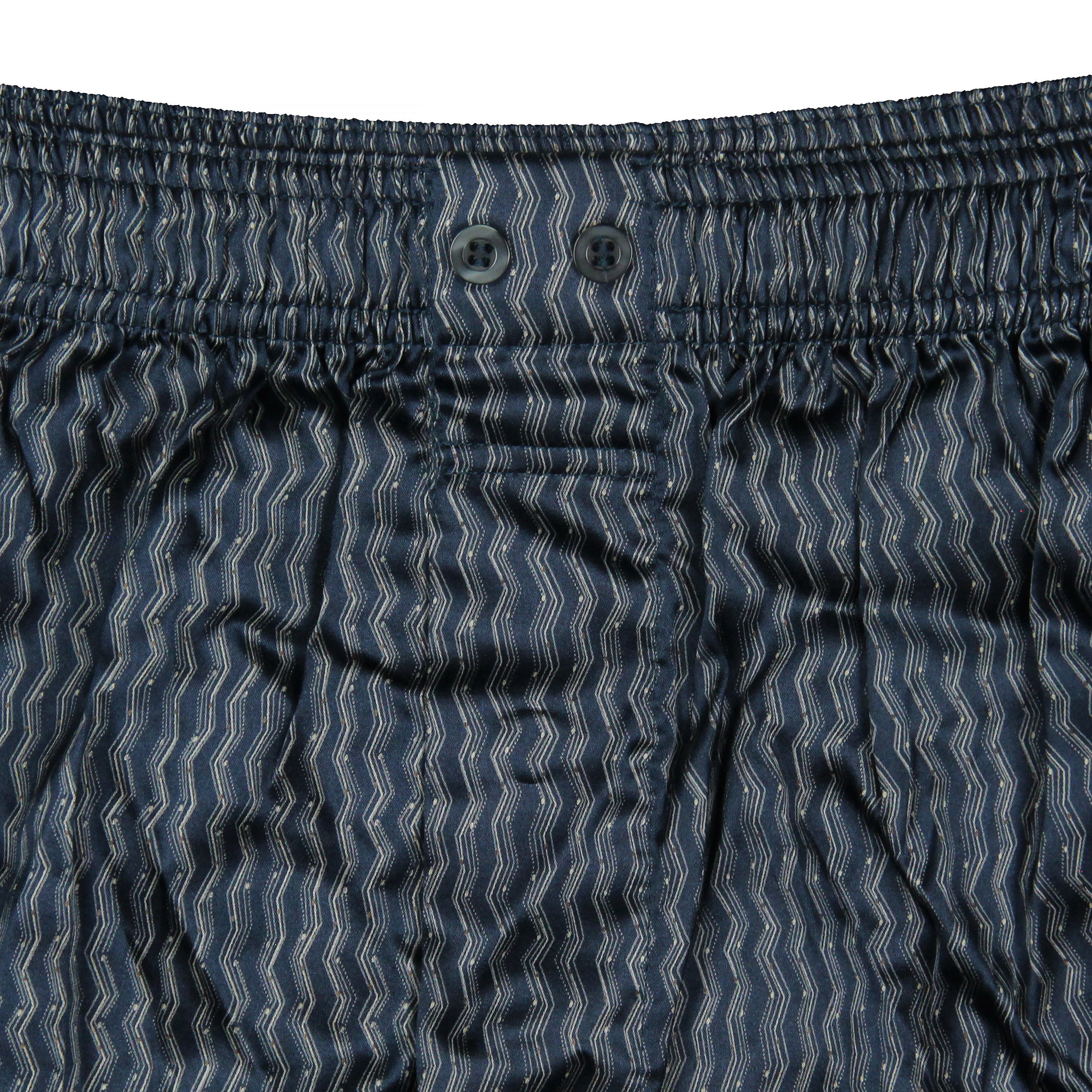 Intimo Men's Zig Zag Stretch Silk Boxers Underwear (Denim, Large)