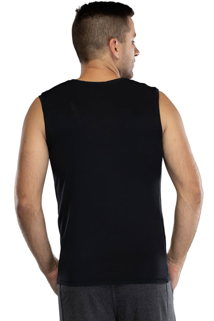 Intimo Mens Workout Fitness Muscle Tee Shirt Black