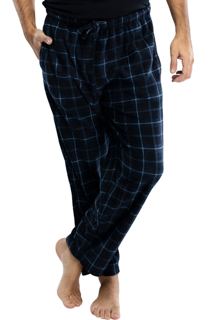 Intimo Mens' Polar Fleece Pajama Pants with Fleece Blanket Gift Set
