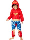 DC Comics Wonder Woman PJ One Piece Costume Pajama Union Suit for Toddlers Girls and Juniors