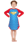 Wonder Woman DC Comics Logo Ragalan Pajama Nightgown