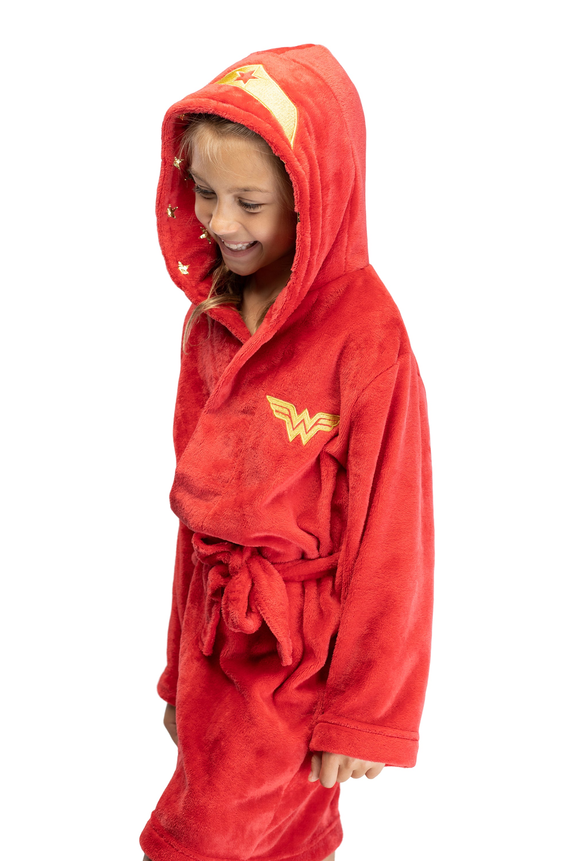 DC Comics Kids Superhero Plush Fleece Hooded Costume Robe