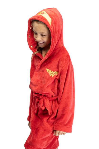 DC Comics Kids Superhero Plush Fleece Hooded Costume Robe