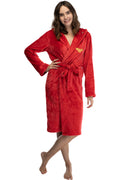 Wonder Woman Juniors Embroidered Hooded Fleece Robe