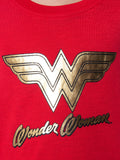 DC Comics Girls' Wonder Woman Gold Foil Logo Shirt and Shorts Loungewear 2 Piece Pajama Set