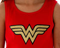 DC Comics Girls Wonder Woman Pajamas WW Logo Tank Top And Shorts 2 Piece Superhero Pajama Set For Girls