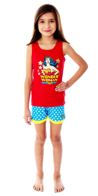 DC Comics Girls Wonder Woman Pajamas Tank Top And Shorts Pajama Set