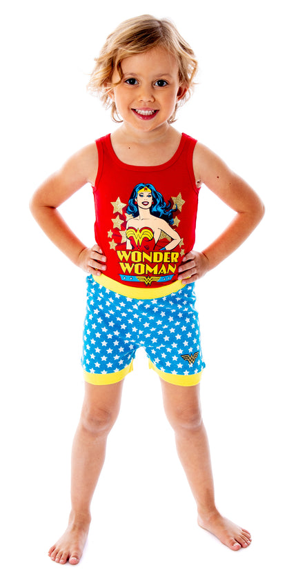 DC Comics Girls Wonder Woman Pajamas Tank Top And Shorts Pajama Set