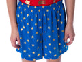 DC Comics Girls' Wonder Woman Strong and Fierce Shirt and Shorts Loungewear 2 Piece Pajama Set