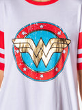 DC Comics Women's Wonder Woman Classic Logo Nightgown Pajama Shirt Dress