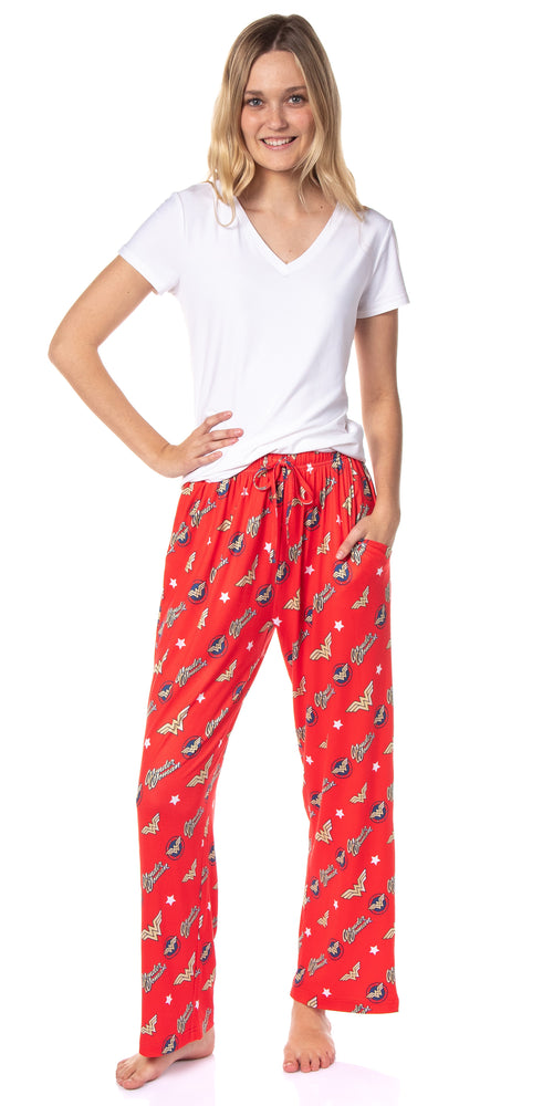 DC Comics Womens' Wonder Woman Classic Character Symbol Sleep Pajama Pants