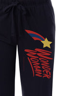 DC Womens' Wonder Woman Classic Star Stripe Logo Sleep Pajama Pants
