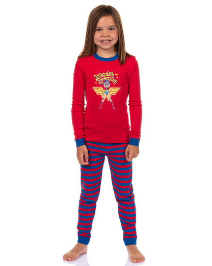 DC Comics Girls Wonder Woman Character Logo Pajama Set