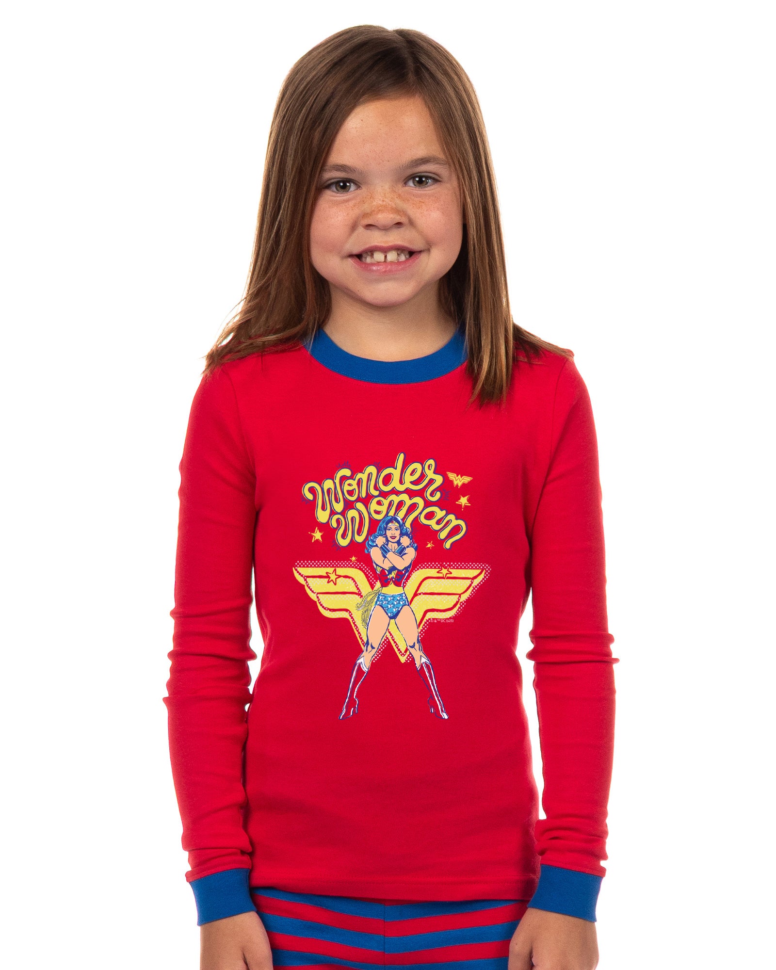 DC Comics Girls Wonder Woman Character Logo Pajama Set
